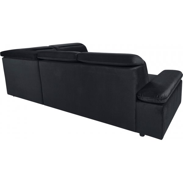 Darby Ecksofa rechts - Schwarz