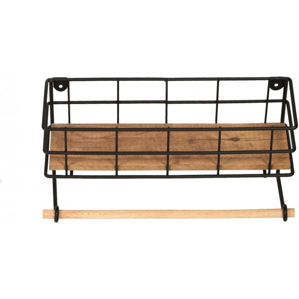 Gwen Wandregal - Eiche/Schwarz