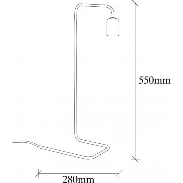 Denge Tischlampe - Schwarz/Nickel