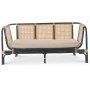 Sofa Marbella - Rattan/schwarz