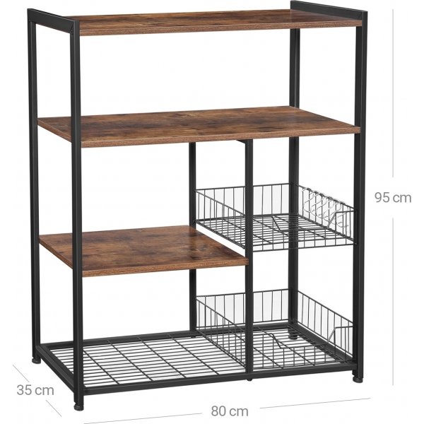 Collin Kchenregal - Braun/Schwarz