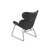 Casar Sessel aus schwarzem PU + Mbelpflegeset fr Textilien