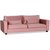 Adore Lounge Sofa 4-Sitzer Sofa - Dusty Pink (Samt)