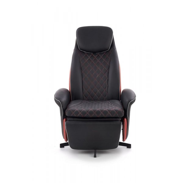 Camaro Sessel Luxury - Schwarz/Rot PU + Textilreinigung fr Mbel