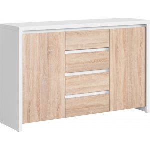 Kaspisches Sideboard - Wei/Sonoma-Eiche