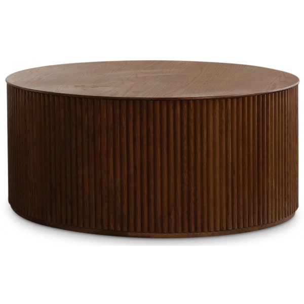 Cylinder runder Couchtisch 100 cm - Walnuss