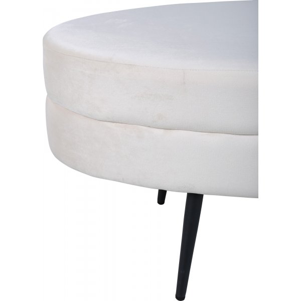 Rino Pouf - Beige Samt Rino Pouf - Beige Samt