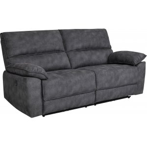 Coventry 3-Sitzer-Liegesofa mit elektrischem Mechanismus - graue Mikrofaser