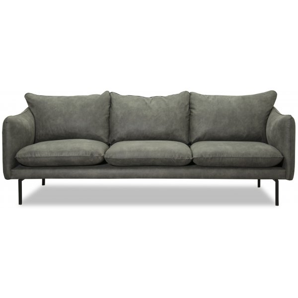 Björndal 3-Sitzer Sofa - Anthrazit Ökoleder