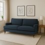 Howard London Premium 3-Sitzer Sofa Modell gerade - Blau