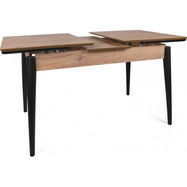 Sigma Esstisch 130-166 x 80 cm - Walnuss/Schwarz Sigma Esstisch 130-166 x 80 cm - Walnuss/Schwarz