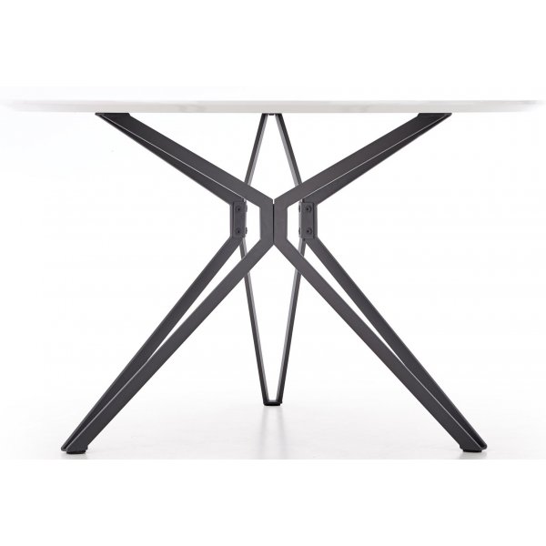 Bibbi Esstisch 120 cm - Weiß (Hochglanz) / Schwarz Bibbi Esstisch 120 cm - Weiß (Hochglanz) / Schwarz