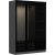 Cavolo Kleiderschrank 135 x 52 x 190 cm - Anthrazit/Schwarz