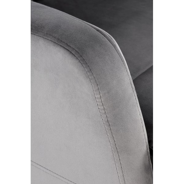 Gunvor Liegesessel aus grauem Samt Gunvor Liegesessel aus grauem Samt