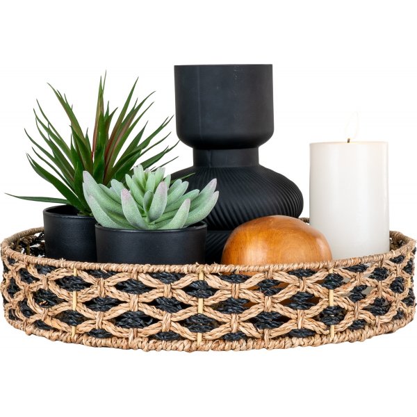 Tablett Nerja - Schwarz/Beige