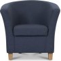 Clubsessel Club Grande - Dunkelblauer Stoff