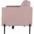 Kingsley 2,5-Sitzer-Sofa aus rosa Samt + Mbelpflegeset fr Textilien