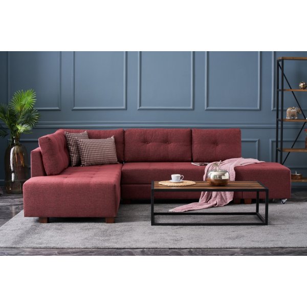Ecksofa Manama - Burgund