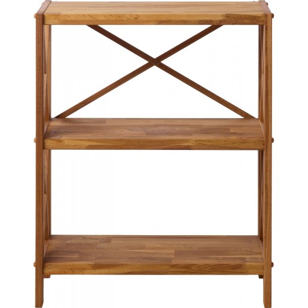 X-Bcherregal aus gelter Eiche