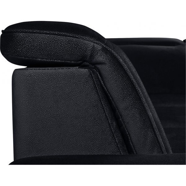 Darby Ecksofa rechts - Schwarz