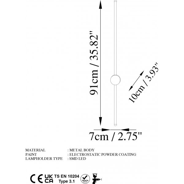 Glavo Wandleuchte 2 - Gold Glavo Wandleuchte 2 - Gold