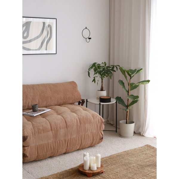 Klappbares 2-Sitzer-Schlafsofa - Kamel