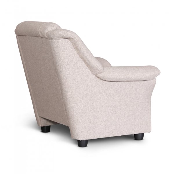 Plaza-Sessel aus beigem Stoff Plaza-Sessel aus beigem Stoff