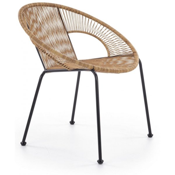 Andor Auensessel - Rattan/schwarz + Textilreinigung fr Mbel