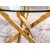 Runder Esstisch Charlotte mit goldenen Beinen 90 cm + Mbelfe