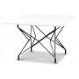 Terrazzo Couchtisch 75x75cm - Bianco Terrazzo & schwarzer Untergestell