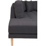 Lido U-Sofa mit offenem Ende - Dunkelgrau