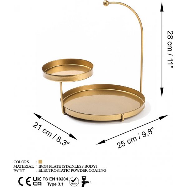 Knidos Dekoschale - Gold