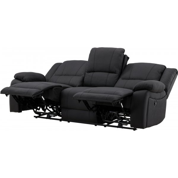 Singapore 3-Sitzer-Liegesofa - Schwarz