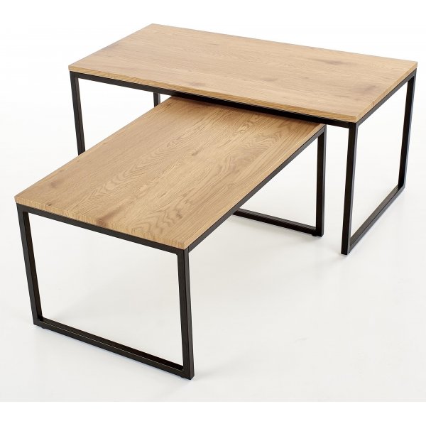 Lisha Tisch 80 x 50 cm - Eiche/schwarz