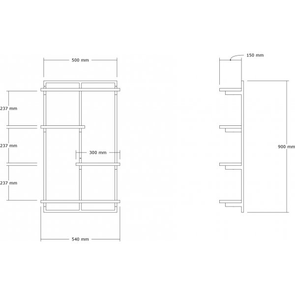 Dront Wandregal Anthrazit