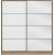 Kapusta Kleiderschrank mit Spiegeltr, 180 cm - Braun/Wei