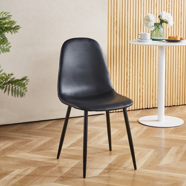 Stuhl schwarz PU - Bjurträsk Stuhl schwarz PU - Bjurträsk