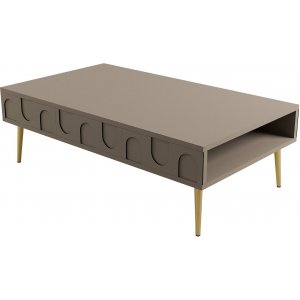 Lyon Couchtisch 105 x 60 cm - Braun/Gold