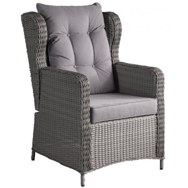 Gartenmöbelgruppe California hohe Rückenlehne mit Liege (3+1+1) - Synthetisches Rattan grau Gartenmöbelgruppe California hohe Rückenlehne mit Liege (3+1+1) - Synthetisches Rattan grau