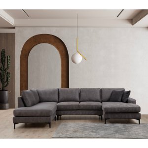 Braga U-Sofa links - Anthrazit