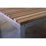 Alva Essgruppe 250x90 cm inkl. 6 Sthlen - Teak/galvanisiertes Metall