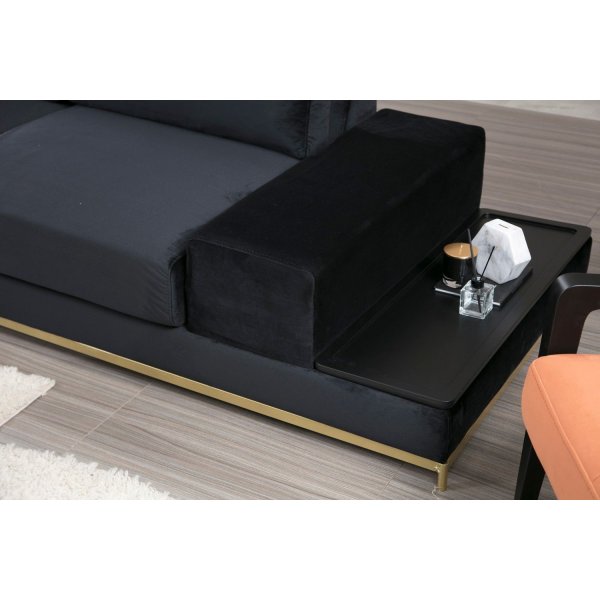 Sofa Line - 320 cm schwarz