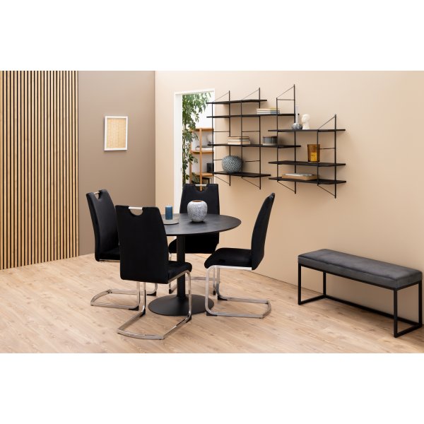 Ibiza Esstisch ø110 cm - Schwarz Ibiza Esstisch ø110 cm - Schwarz