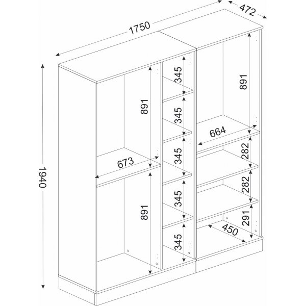 Ravenna 5 Kleiderschrank - Wei�/Gold