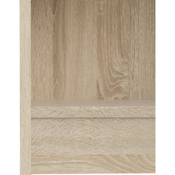 Einfaches niedriges und breites B�cherregal - Eiche