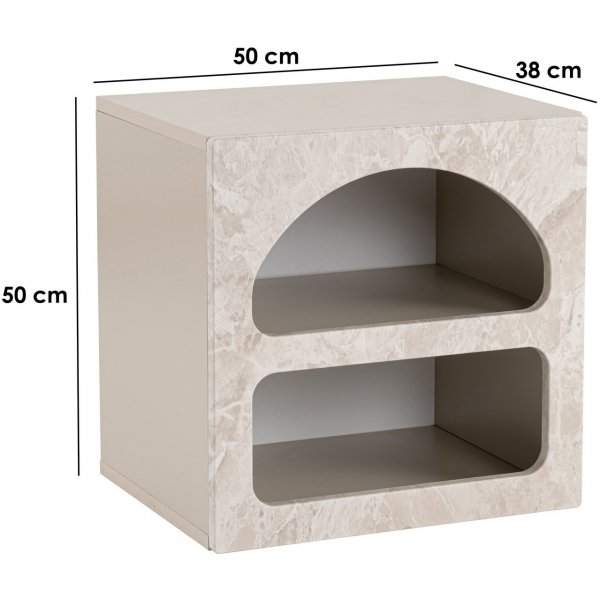 Liva Nachttisch - Travertin