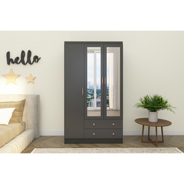 Lavinia Kleiderschrank 105 x 50 x 210 cm - Anthrazit Lavinia Kleiderschrank 105 x 50 x 210 cm - Anthrazit