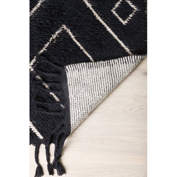 Wollteppich David - Schwarz/Weiß Wollteppich David - Schwarz/Weiß