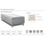 Nova-graues verstellbares Bett - jede Breite