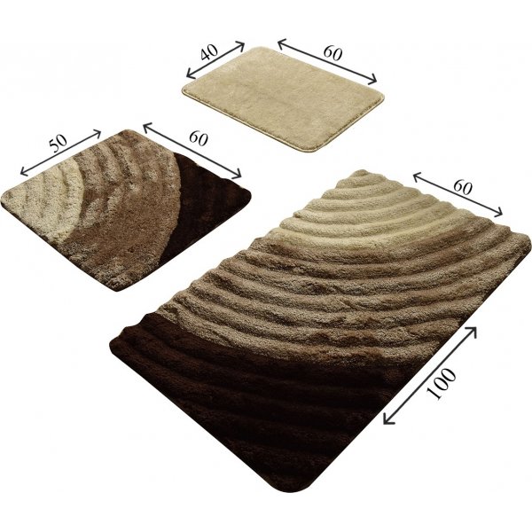 Well Badezimmerteppich - Braun
